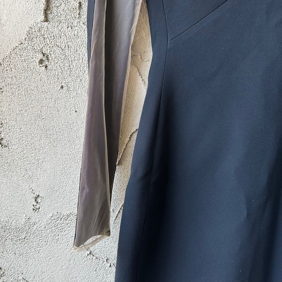 Alexander Wang Sheer Inset One Shoulder Crepe Midi Dress I Size 0 - Picture 10 of 10